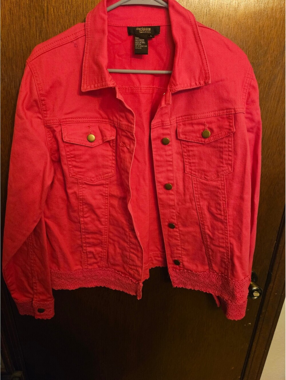 St. John's Bay Women's Classic Denim Trucker Jacket, Small